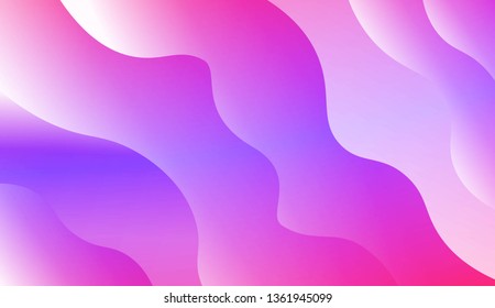 Blurred Decorative Design In Modern Style With Wave, Curve Lines. For Elegant Pattern Cover Book. Vector Illustration with Color Gradient