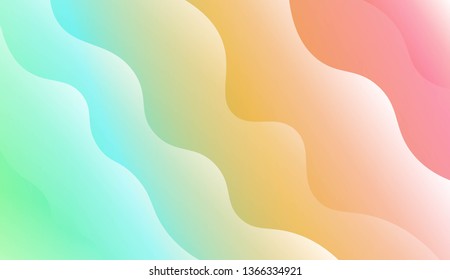 Blurred Decorative Design In Modern Style With Wave, Curve Lines. For Design, Presentation, Business. Vector Illustration with Color Gradient