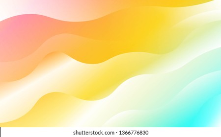 Blurred Decorative Design In Modern Style With Wave, Curve Lines. For Elegant Pattern Cover Book. Vector Illustration with Color Gradient
