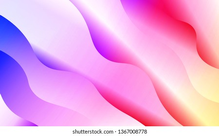 Blurred Decorative Design In Modern Style With Wave, Curve Lines. For Elegant Pattern Cover Book. Vector Illustration with Color Gradient