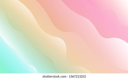 Blurred Decorative Design In Modern Style With Wave, Curve Lines. For Elegant Pattern Cover Book. Vector Illustration with Color Gradient