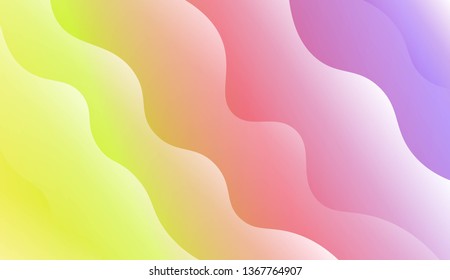 Blurred Decorative Design In Modern Style With Wave, Curve Lines. For Elegant Pattern Cover Book. Vector Illustration with Color Gradient