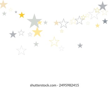  Blurred decorative design in simple style with stars. Holiday confetti in US flag colors for President Day. 