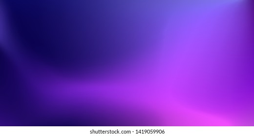 Blurred deep purple pink and blue color gradient background. Abstract Beautiful wave backdrop. Vector illustration for your graphic design, banner, poster, card or wallpaper 