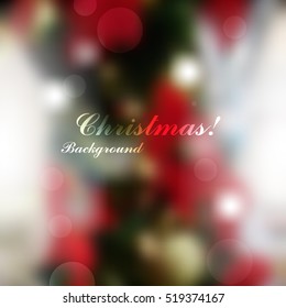 Blurred defocus Christmas background. eps10 vector