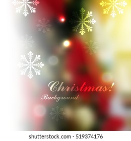 Blurred defocus Christmas background. eps10 vector