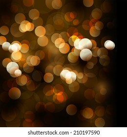 Blurred defocus lights. Vector background.