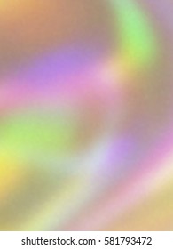 Blurred defocused holographic background. Grain spotted surface. Trendy digital noise. Abstract composition, vector EPS10. Not trace image, include mesh gradient only