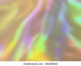 Blurred defocused holographic background. Grain spotted surface. Trendy digital noise. Abstract composition, vector EPS10. Not trace image, include mesh gradient only