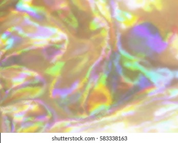 Blurred defocused holographic background. Grain spotted surface. Trendy digital noise. Abstract composition, vector EPS10. Not trace image, include mesh gradient only