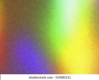 Blurred defocused iridescent hologram background. Trendy digital noise. Spotted surface. Abstract colorful composition, vector EPS10. Not trace image, include mesh gradient only