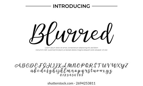 Blurred - Elegant Script Font for Smooth Handwritten Design and Creative Typography