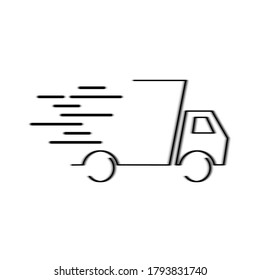 Blurred fast delivery icon. Simple vector machine illustration. EPS 10.