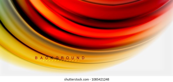 Blurred fluid colors background, abstract waves lines, mixing colours with light effects on light backdrop. Vector artistic illustration for presentation, app wallpaper, banner or posters