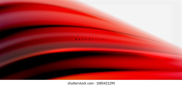 Blurred fluid colors background, abstract waves lines, mixing colours with light effects on light backdrop. Vector artistic illustration for presentation, app wallpaper, banner or posters