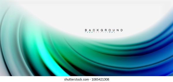 Blurred fluid colors background, abstract waves lines, mixing colours with light effects on light backdrop. Vector artistic illustration for presentation, app wallpaper, banner or posters