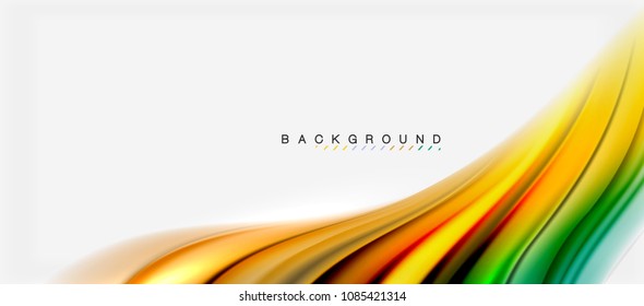 Blurred fluid colors background, abstract waves lines, mixing colours with light effects on light backdrop. Vector artistic illustration for presentation, app wallpaper, banner or posters