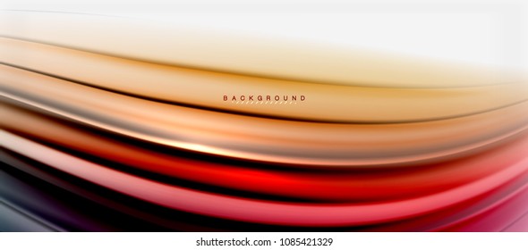 Blurred fluid colors background, abstract waves lines, mixing colours with light effects on light backdrop. Vector artistic illustration for presentation, app wallpaper, banner or posters