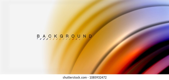 Blurred fluid colors background, abstract waves lines, mixing colours with light effects on light backdrop. Vector artistic illustration for presentation, app wallpaper, banner or posters