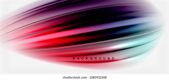 Blurred fluid colors background, abstract waves lines, mixing colours with light effects on light backdrop. Vector artistic illustration for presentation, app wallpaper, banner or posters