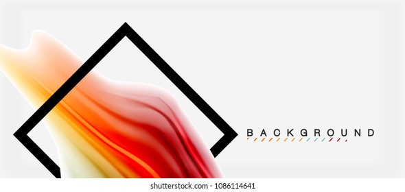 Blurred fluid colors background, abstract waves lines, mixing colours with light effects on light backdrop. Vector artistic illustration for presentation, app wallpaper, banner or posters