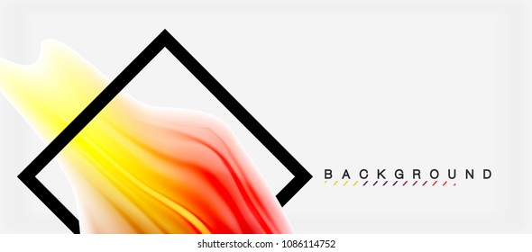 Blurred fluid colors background, abstract waves lines, mixing colours with light effects on light backdrop. Vector artistic illustration for presentation, app wallpaper, banner or posters