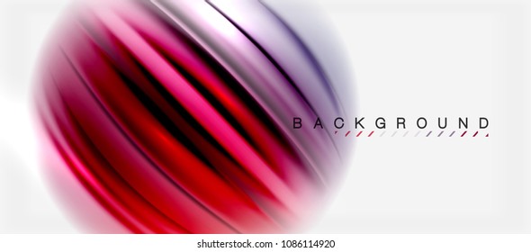 Fondo de color de fluido borroso, líneas de ondas abstractas, mezcla de colores con efectos de luz sobre el fondo de la luz. Ilustración artística vectorial para presentación, fondo de pantalla de aplicación, pancarta o afiches
