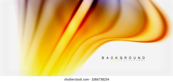 Fundo de cores fluidas borradas, linhas de ondas abstratas, mistura de cores com efeitos de luz em fundo de luz. Ilustração artística vetorial para apresentação, papel de parede do aplicativo, banner ou cartazes