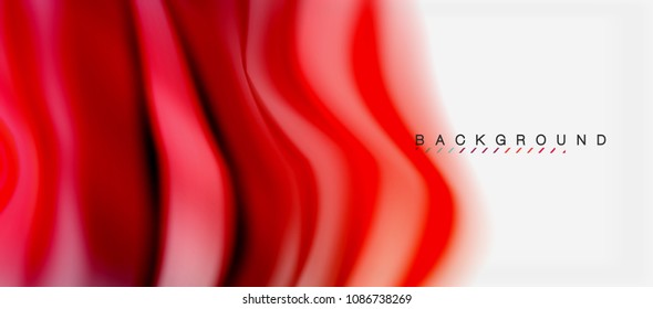 Blurred fluid colors background, abstract waves lines, mixing colours with light effects on light backdrop. Vector artistic illustration for presentation, app wallpaper, banner or posters