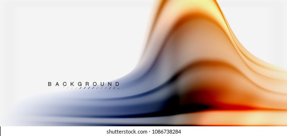 Unscharfer Hintergrund, abstrakte Wellen Linien, Vermischen von Farben mit Lichteffekten auf hellem Hintergrund. Vektorgrafik für Präsentationen, App-Bildschirmhintergründe, Banner oder Poster