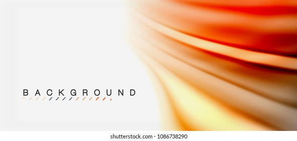Fondo de color de fluido borroso, líneas de ondas abstractas, mezcla de colores con efectos de luz sobre el fondo de la luz. Ilustración artística vectorial para presentación, fondo de pantalla de aplicación, pancarta o afiches