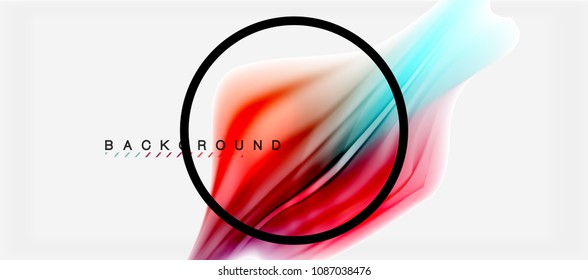 Unscharfer Hintergrund, abstrakte Wellen Linien, Vermischen von Farben mit Lichteffekten auf hellem Hintergrund. Vektorgrafik für Präsentationen, App-Bildschirmhintergründe, Banner oder Poster