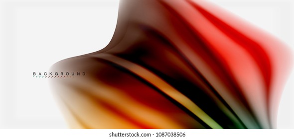 Unscharfer Hintergrund, abstrakte Wellen Linien, Vermischen von Farben mit Lichteffekten auf hellem Hintergrund. Vektorgrafik für Präsentationen, App-Bildschirmhintergründe, Banner oder Poster