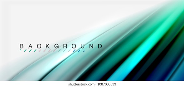 Blurred fluid colors background, abstract waves lines, mixing colours with light effects on light backdrop. Vector artistic illustration for presentation, app wallpaper, banner or posters
