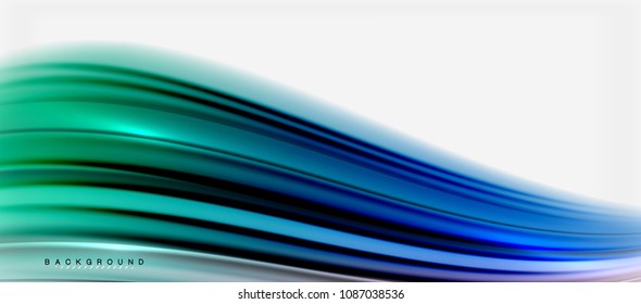 Blurred fluid colors background, abstract waves lines, mixing colours with light effects on light backdrop. Vector artistic illustration for presentation, app wallpaper, banner or posters