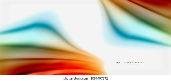 Unscharfer Hintergrund, abstrakte Wellen Linien, Vermischen von Farben mit Lichteffekten auf hellem Hintergrund. Vektorgrafik für Präsentationen, App-Bildschirmhintergründe, Banner oder Poster