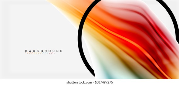 Unscharfer Hintergrund, abstrakte Wellen Linien, Vermischen von Farben mit Lichteffekten auf hellem Hintergrund. Vektorgrafik für Präsentationen, App-Bildschirmhintergründe, Banner oder Poster