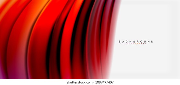 Blurred fluid colors background, abstract waves lines, mixing colours with light effects on light backdrop. Vector artistic illustration for presentation, app wallpaper, banner or posters