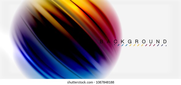 Blurred fluid colors background, abstract waves lines, mixing colours with light effects on light backdrop. Vector artistic illustration for presentation, app wallpaper, banner or posters