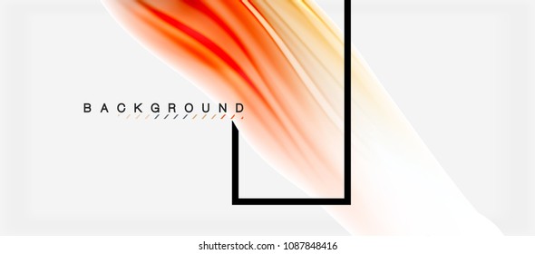 Blurred fluid colors background, abstract waves lines, mixing colours with light effects on light backdrop. Vector artistic illustration for presentation, app wallpaper, banner or posters