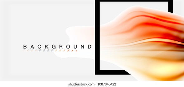 Blurred fluid colors background, abstract waves lines, mixing colours with light effects on light backdrop. Vector artistic illustration for presentation, app wallpaper, banner or posters