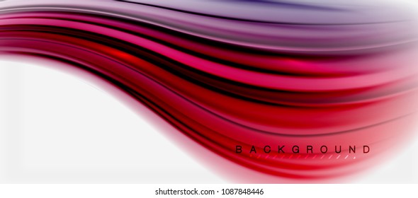 Blurred fluid colors background, abstract waves lines, mixing colours with light effects on light backdrop. Vector artistic illustration for presentation, app wallpaper, banner or posters