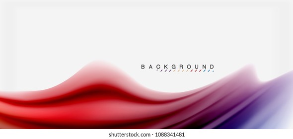 Unscharfer Hintergrund, abstrakte Wellen Linien, Vermischen von Farben mit Lichteffekten auf hellem Hintergrund. Vektorgrafik für Präsentationen, App-Bildschirmhintergründe, Banner oder Poster