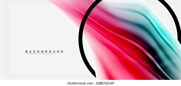 Unscharfer Hintergrund, abstrakte Wellen Linien, Vermischen von Farben mit Lichteffekten auf hellem Hintergrund. Vektorgrafik für Präsentationen, App-Bildschirmhintergründe, Banner oder Poster