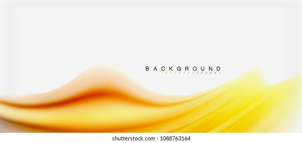 Blurred fluid colors background, abstract waves lines, mixing colours with light effects on light backdrop. Vector artistic illustration for presentation, app wallpaper, banner or posters