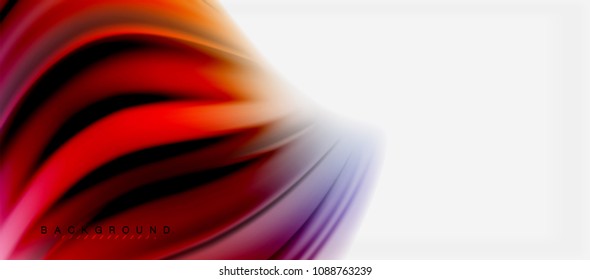 Unscharfer Hintergrund, abstrakte Wellen Linien, Vermischen von Farben mit Lichteffekten auf hellem Hintergrund. Vektorgrafik für Präsentationen, App-Bildschirmhintergründe, Banner oder Poster