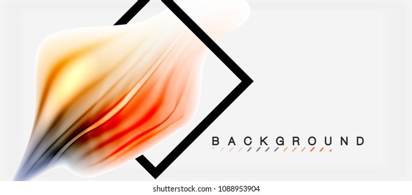 Blurred fluid colors background, abstract waves lines, mixing colours with light effects on light backdrop. Vector artistic illustration for presentation, app wallpaper, banner or posters