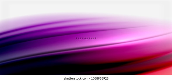 Blurred fluid colors background, abstract waves lines, mixing colours with light effects on light backdrop. Vector artistic illustration for presentation, app wallpaper, banner or posters
