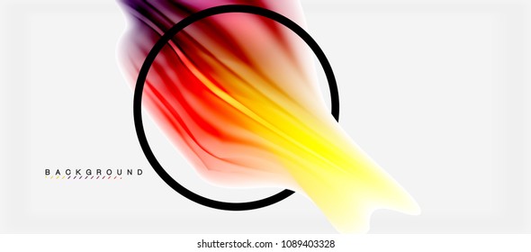 \Blurred fluid colors background, abstract waves lines, mixing colours with light effects on light backdrop. Vector artistic illustration for presentation, app wallpaper, banner or posters