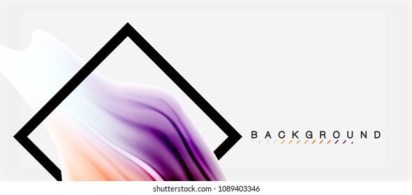 Blurred fluid colors background, abstract waves lines, mixing colours with light effects on light backdrop. Vector artistic illustration for presentation, app wallpaper, banner or posters